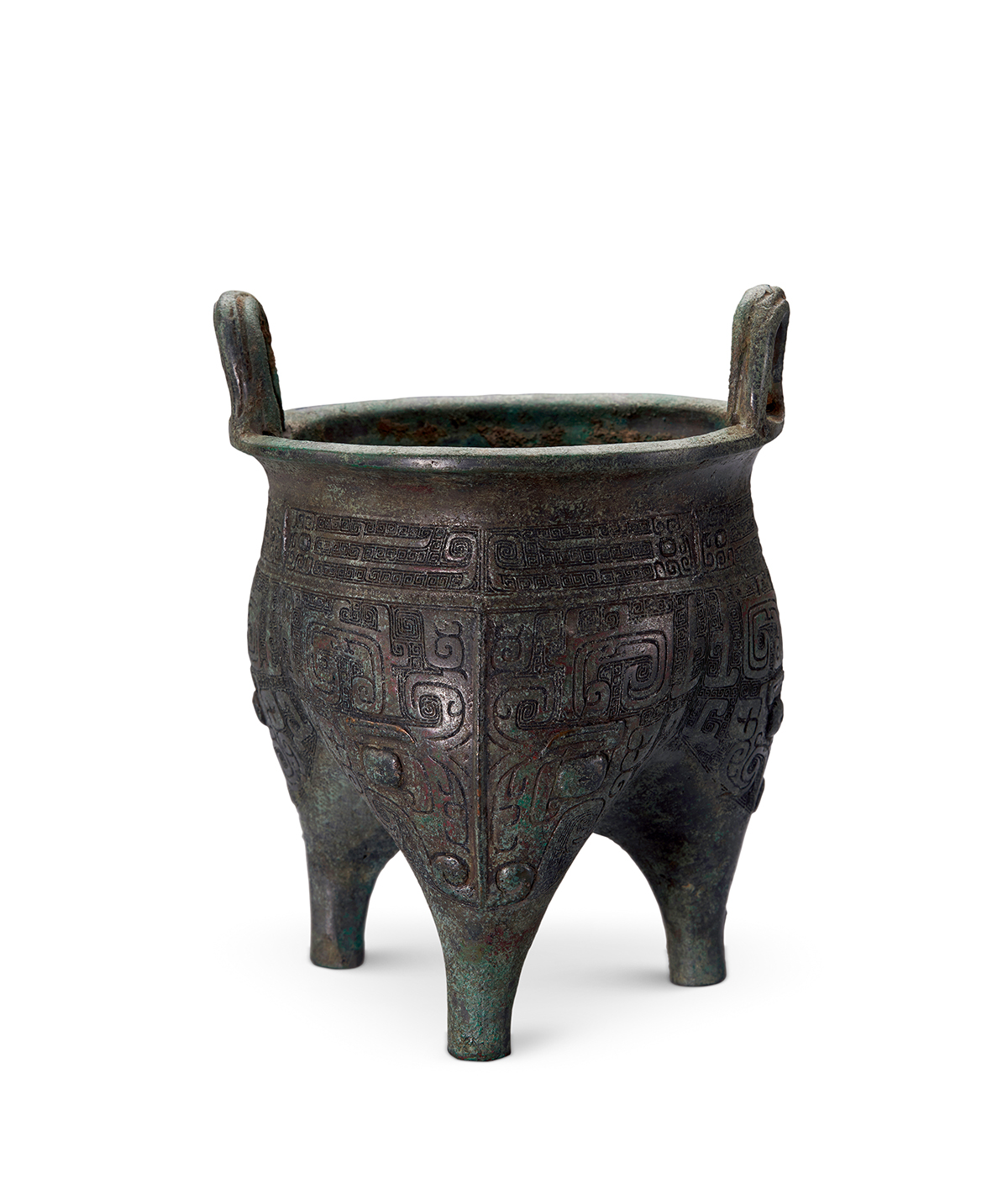 明時代 中国美術 明時代 青華 古染付 人物紋 梅瓶 錫覆輪 - 美術品 